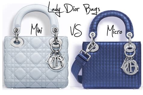 lady dior micro vs mini